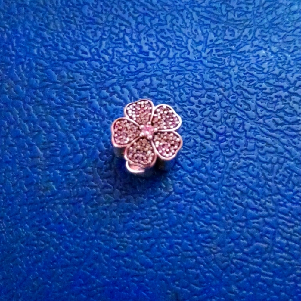 Pandora pave flower charm